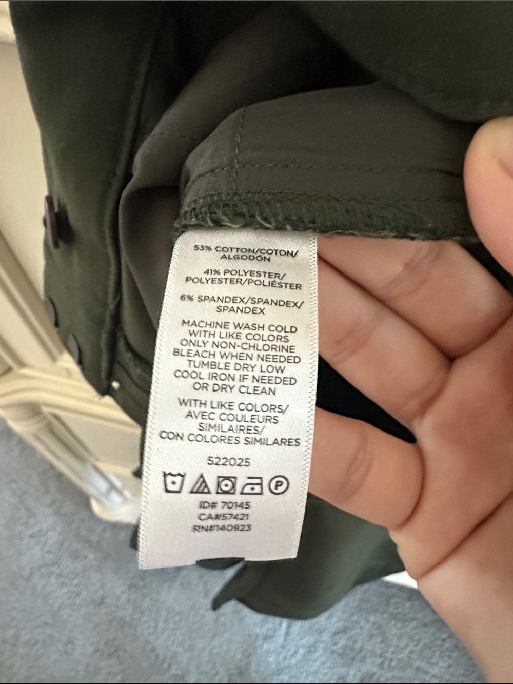 LOFT Dark Olive Skinny Pants - Picture 5 of 7